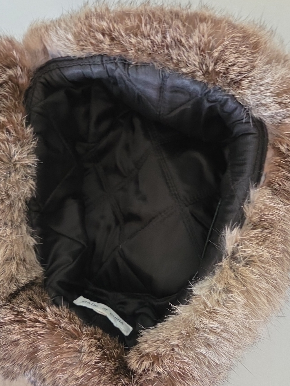 Brown Rabbit Fur  Hat - Picture 5 of 10